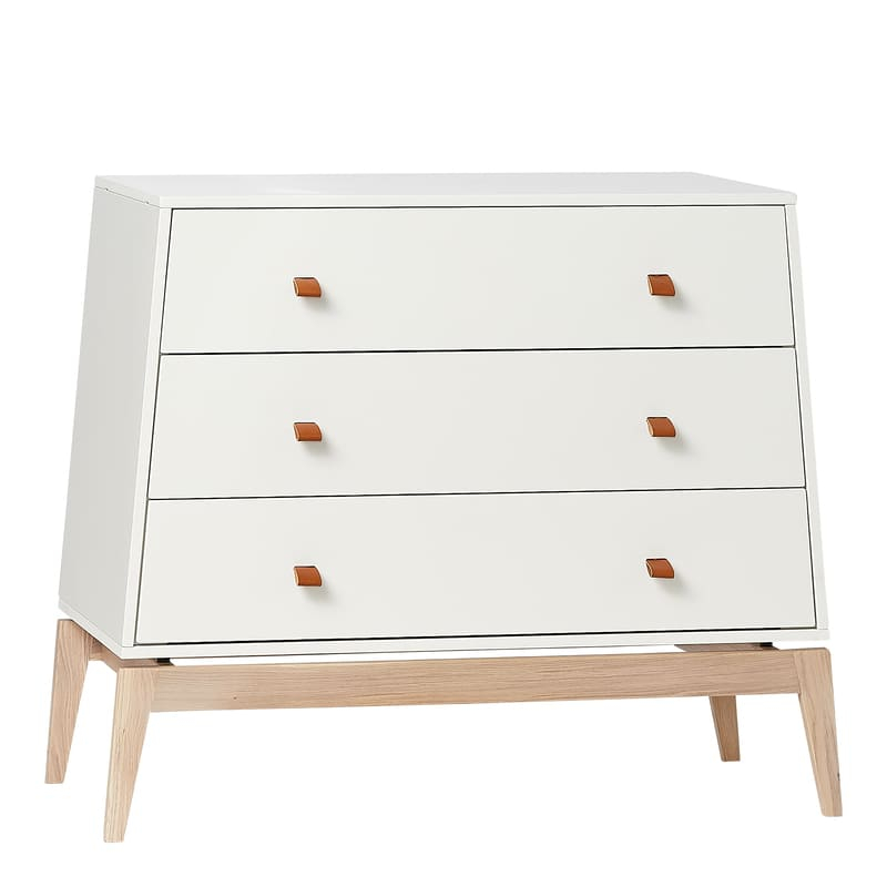 Chambre Luna Blanc : lit, commode, armoire Leander Commode