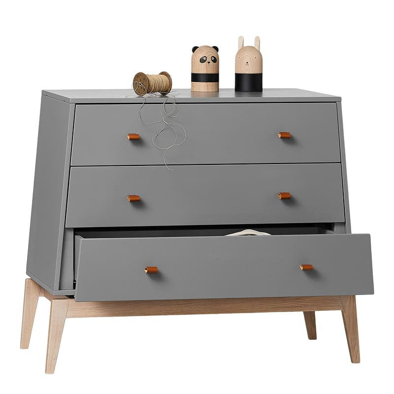 Commode Luna Chêne / Gris Leander Déco