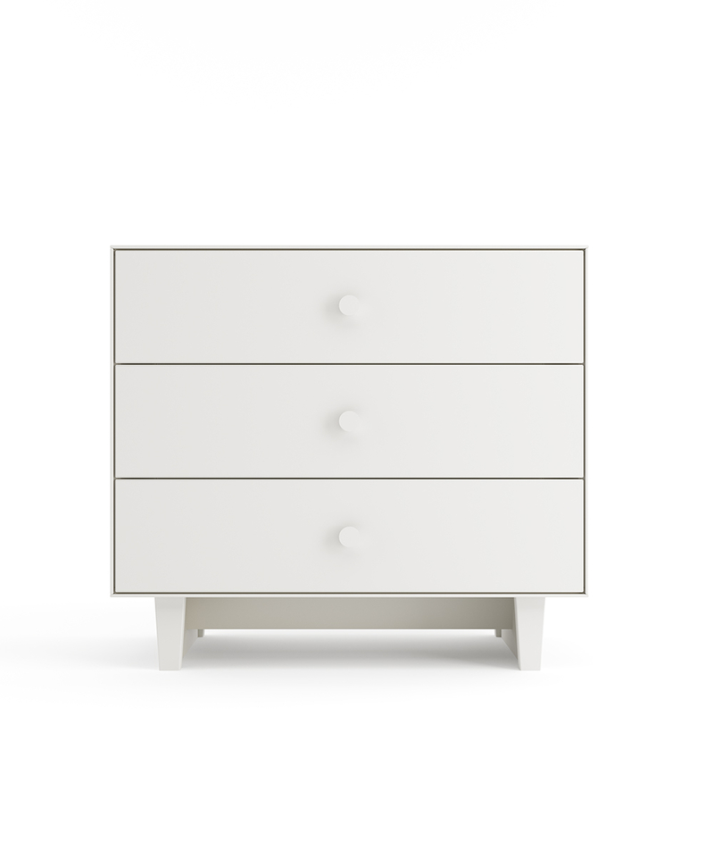 Commode Merlin Rhea 3 tiroirs OEUF NYC face blanche