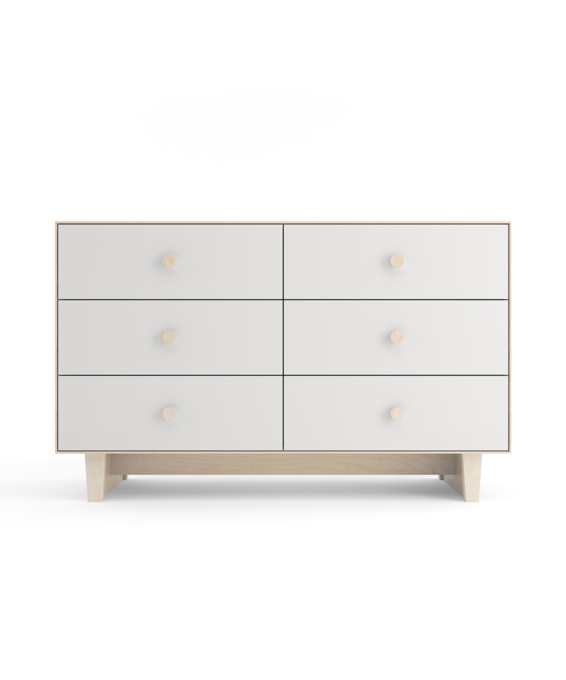 Commode Merlin Rhea 6 tiroirs OEUF NYC face bouleau