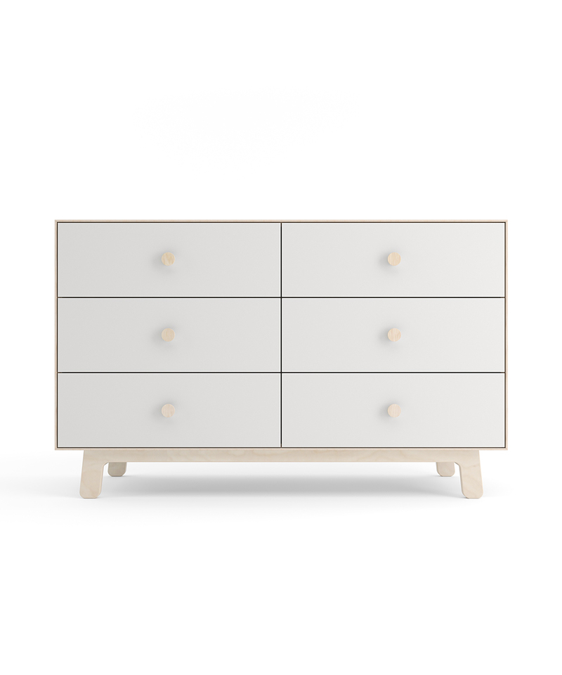 Commode Merlin Sparrow 6 tiroirs OAUF NYC face bouleau