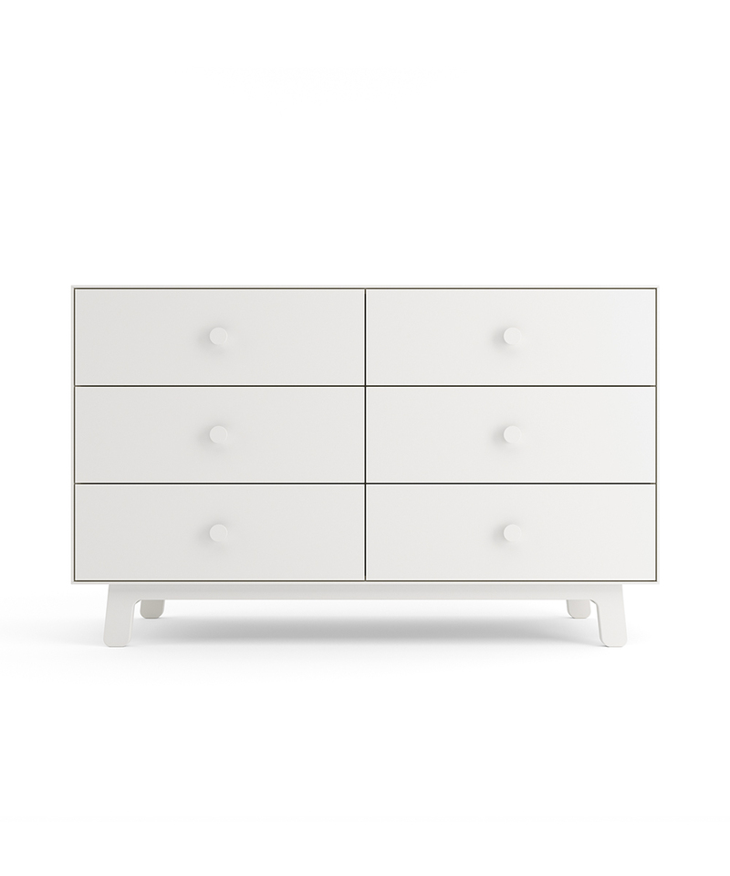 Commode Merlin Sparrow 6 tiroirs OAUF NYC face blanc
