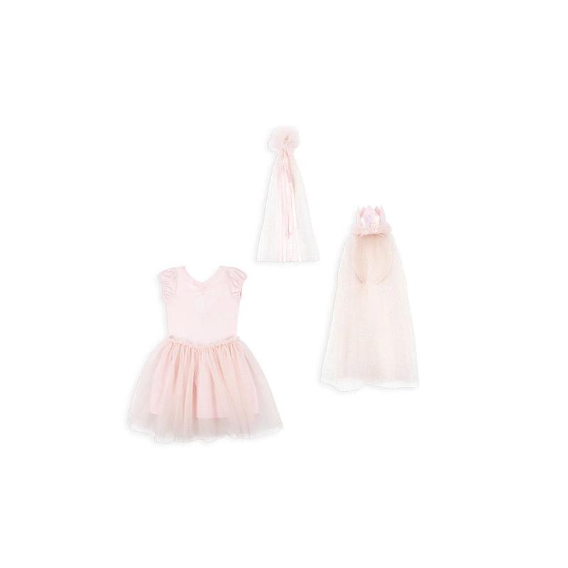 Costume de princesse 3-4 ans KONGES SLOJD ensemble robe couronne baguette magique