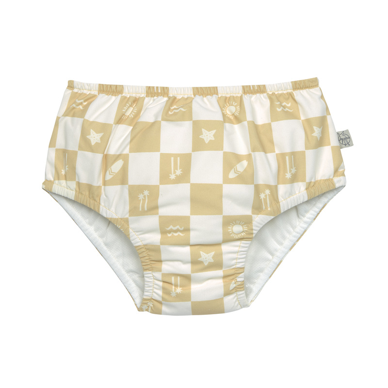 Couche de bain Check Pattern vanille/écru LASSIG face