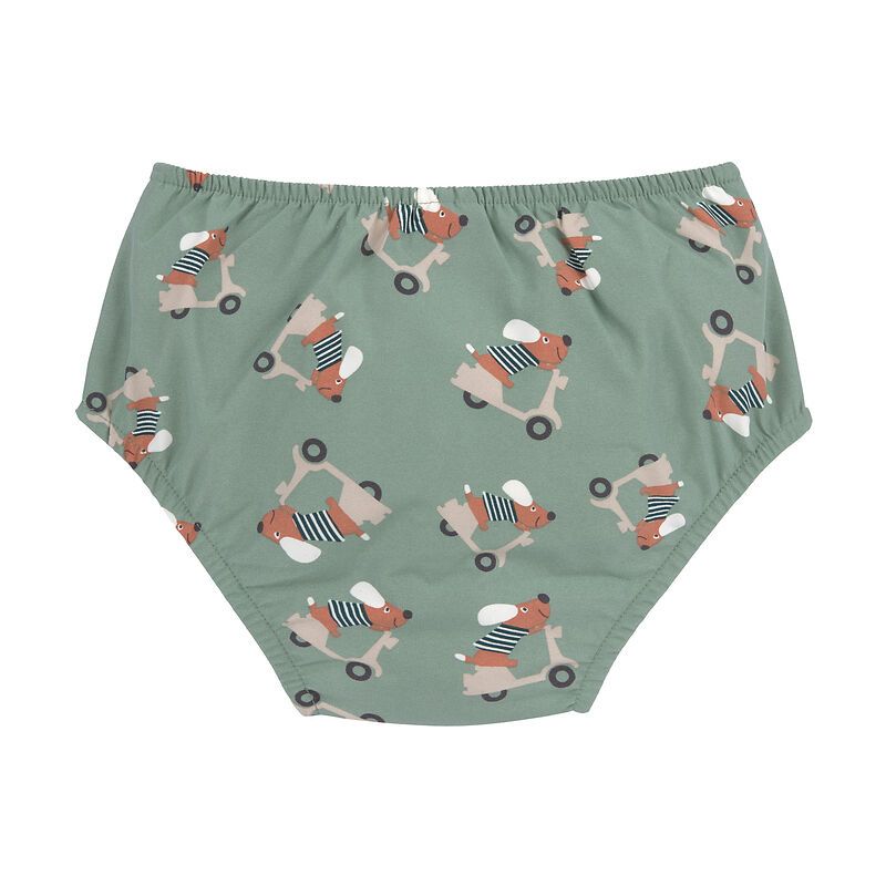 Couche de bain Scooter/Chien Vert Lassig derrière