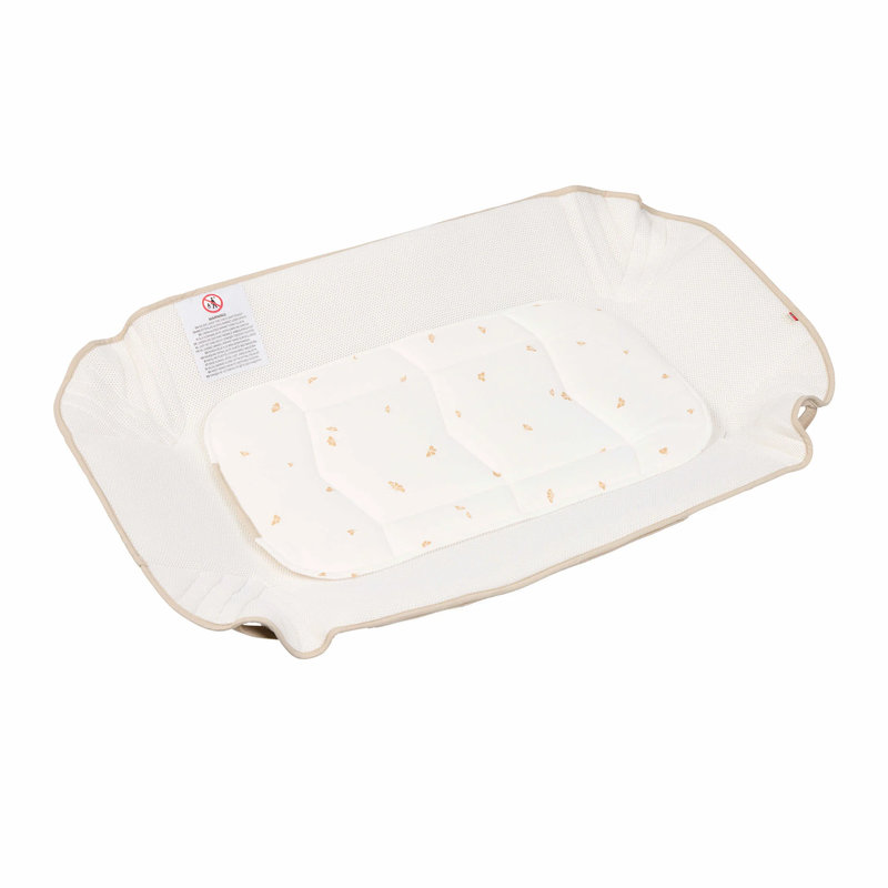 Couffin souple Carry Me Seashell Sand leaf sol 1