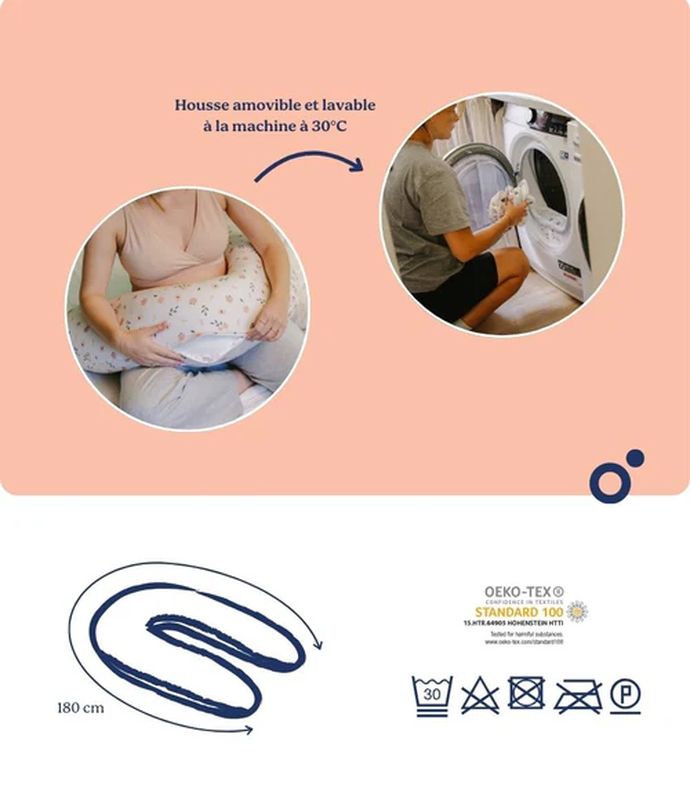 Coussin d'allaitement Buddy Peaches Babymoov explications 4