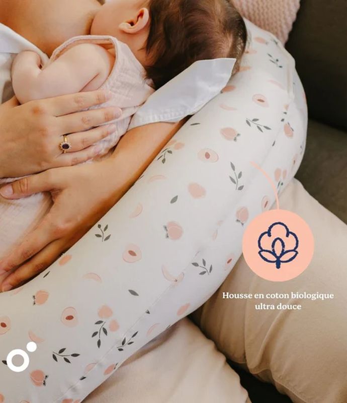 Coussin d'allaitement Buddy Peaches Babymoov explications 2