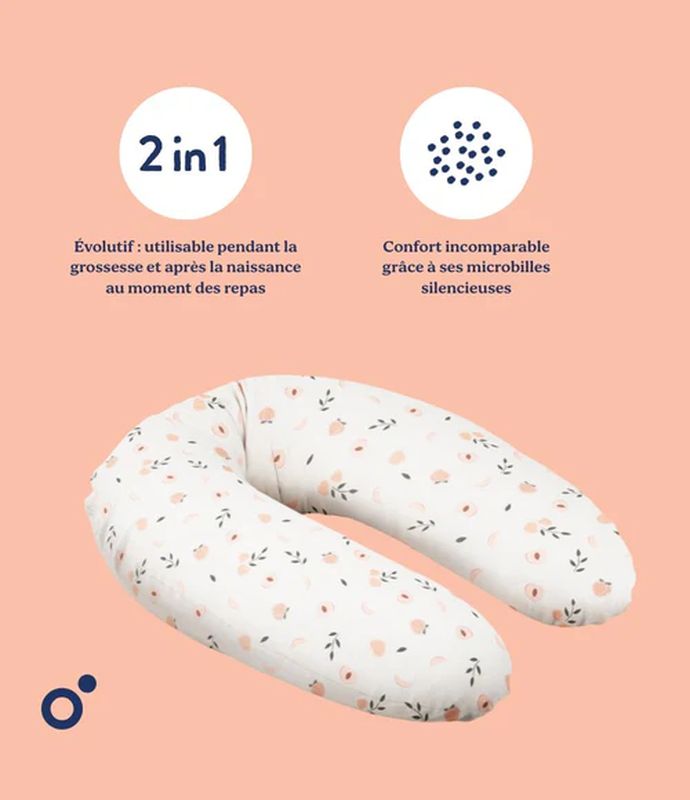 Coussin d'allaitement Buddy Peaches Babymoov explications 1