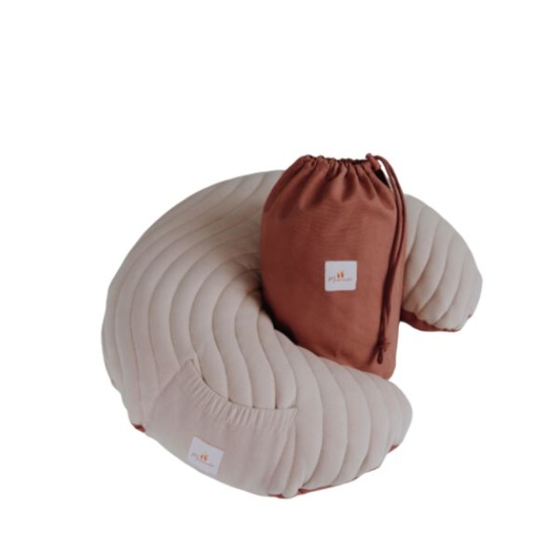 Coussin d'allaitement nomade Terracotta Mumade produit face