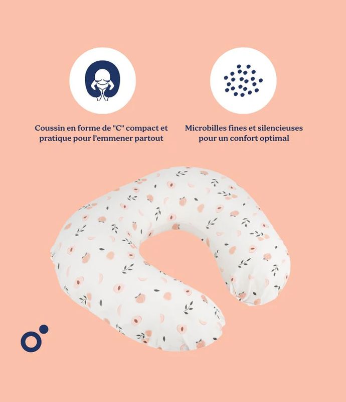Coussin d'allaitement Softy Peaches Babymoov explications 1