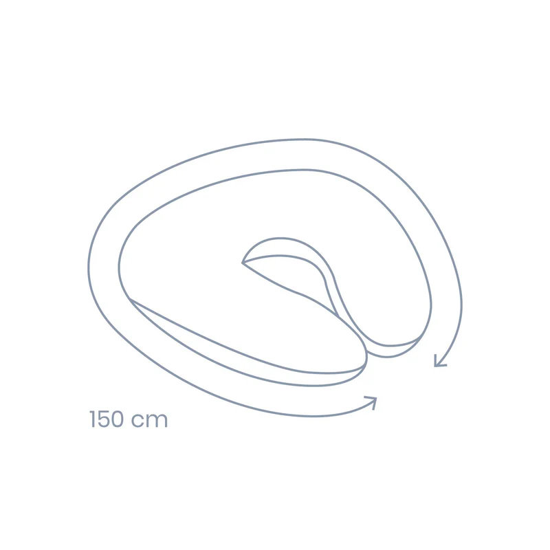 Coussin d'allaitement Softy Tetra Jersey Sand Babymoov dimensions