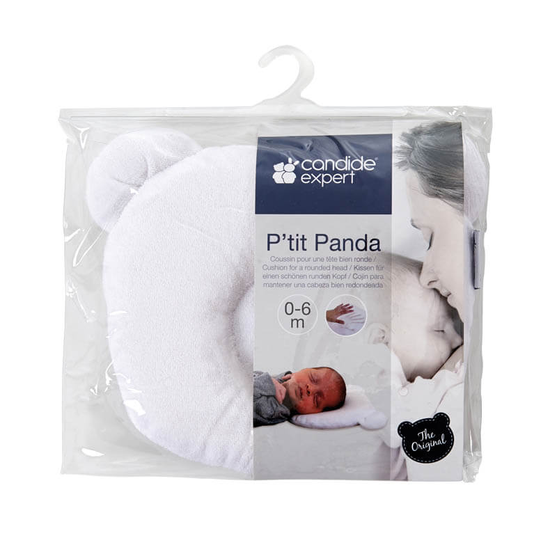 Coussin anti tête plate P'tit Panda Blanc Candide packaging