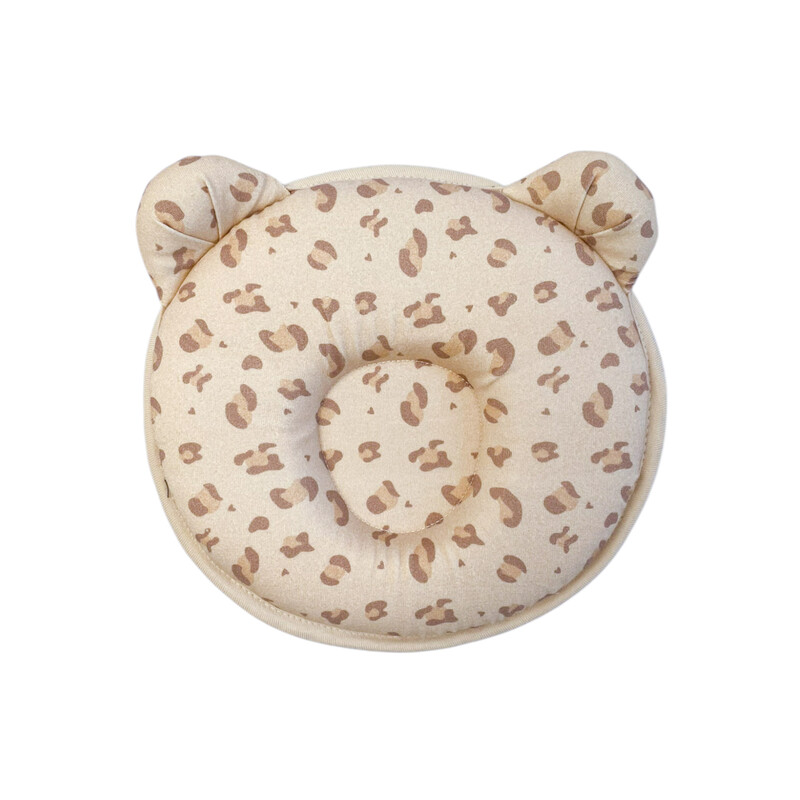 Coussin cale-tête P'tit Panda Leopard Candide face