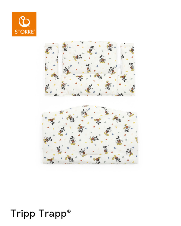 Coussin Classique chaise haute Tripp Trapp coton bio Mickey Celebration Stokke