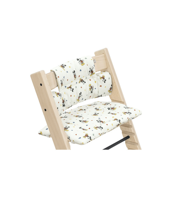 Coussin Classique chaise haute Tripp Trapp coton bio Mickey Celebration Stokke sans logo