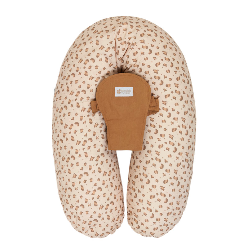 Coussin de maternité et d'allaitement Multirelax Jersey Léopard Candide face