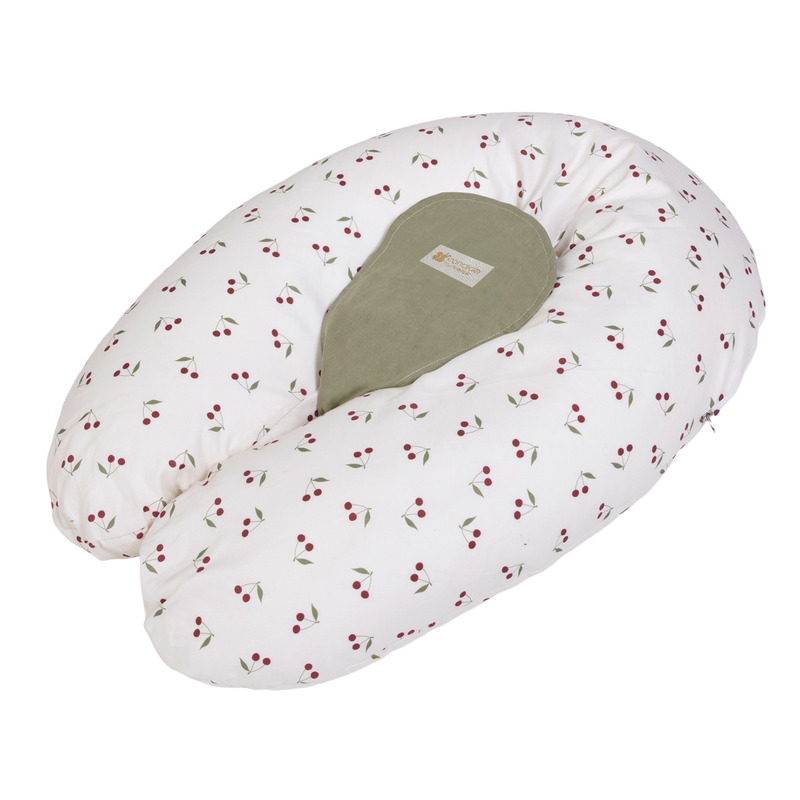 Coussin de maternité et d'allaitement Polyester-Coton Multirelax Cerises CANDIDE face