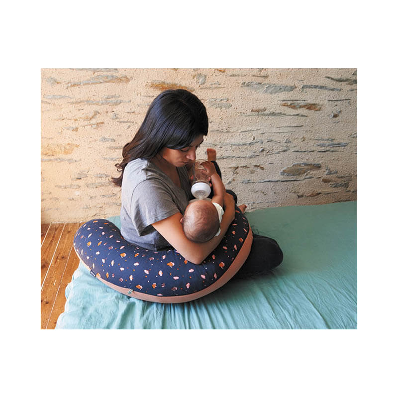 Coussin de maternité et d'allaitement Multirelax jersey Fleur Cassonade Candide allaitement
