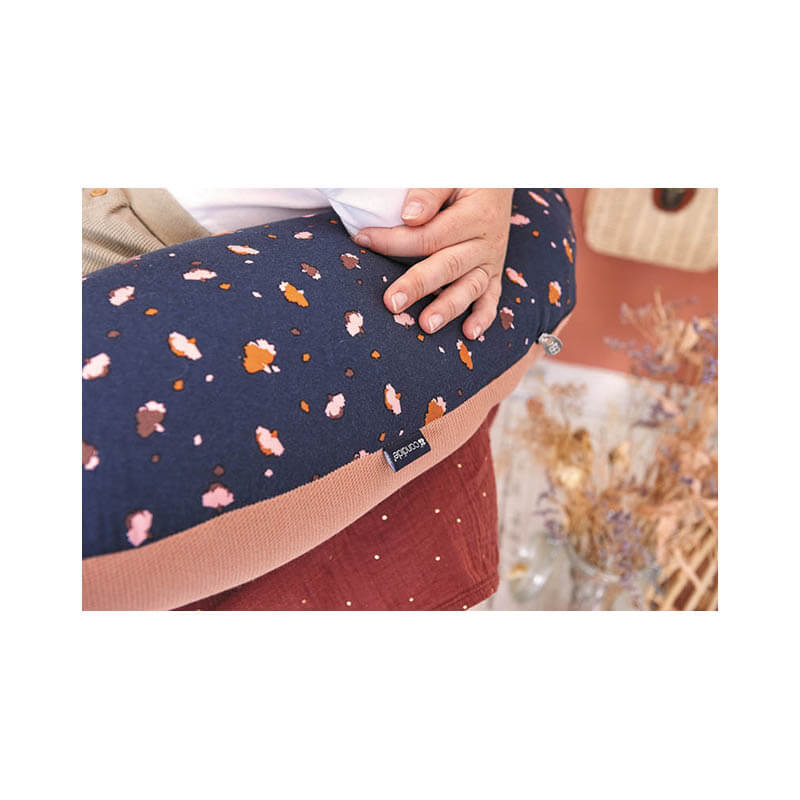 Coussin de maternité et d'allaitement Multirelax jersey Fleur Cassonade Candide zoom