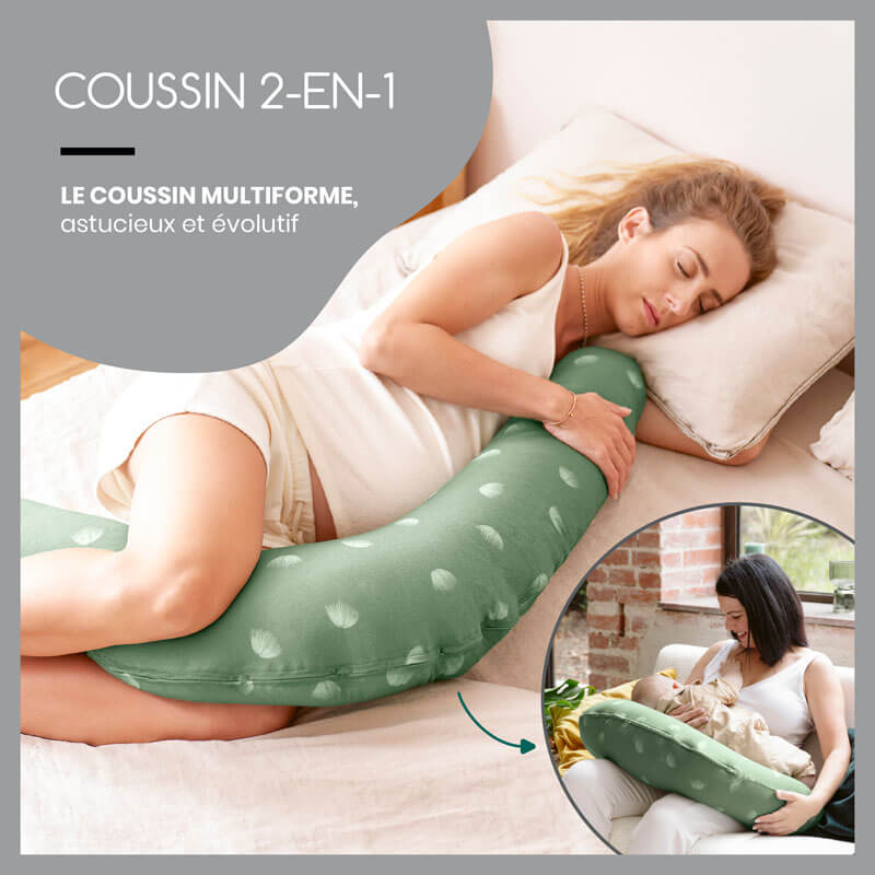 Coussin de maternité B.Love 2-en-1 Wind Green Babymoov usages