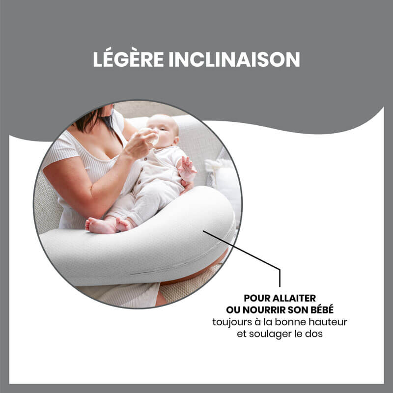 Coussin de maternité B.Love Mineral Grey Babymoov incliné