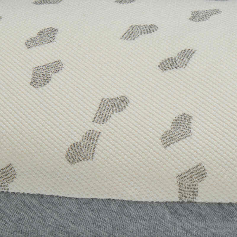 Coussin de maternité Jersey cœurs/gris Candide zoom