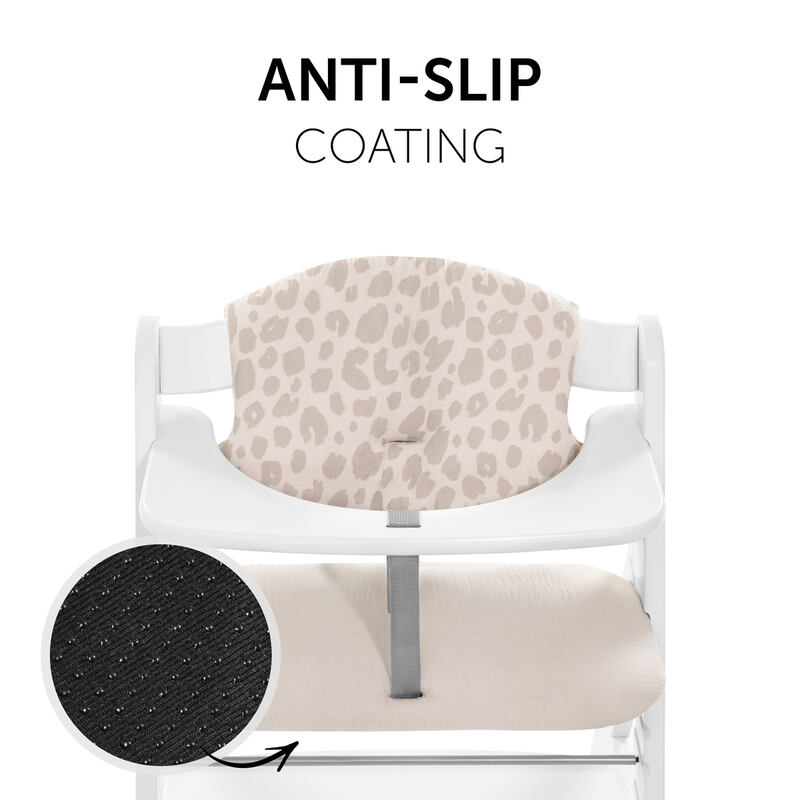 Coussin en mousseline pour chaises en bois hauck Leo-natural Hauck antiderapant 