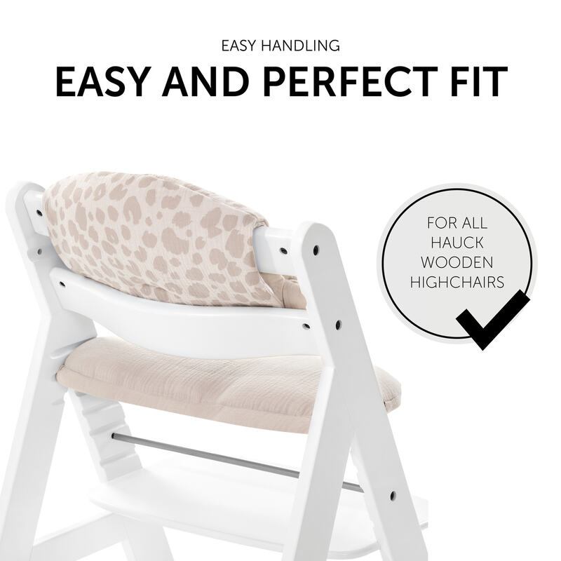 Coussin en mousseline pour chaises en bois hauck Leo-natural Hauck taille