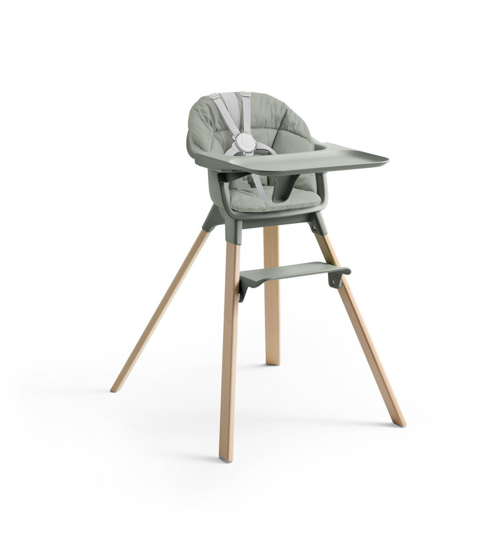 Coussin pour chaise haute Clikk Glacier Green Stokke sur chaise 