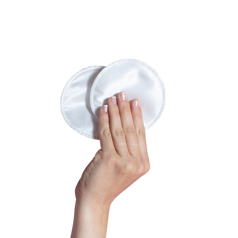 Coussinets d’allaitement lavables en soie 6 paires Carriwell produit face