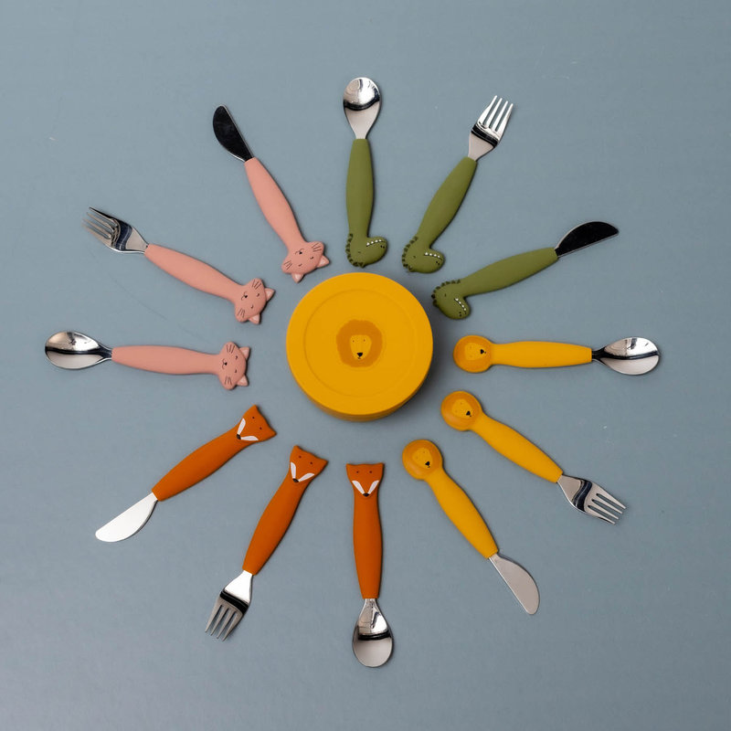 Couverts 3 pièces en silicone Mr. Fox Trixie lifestyle 