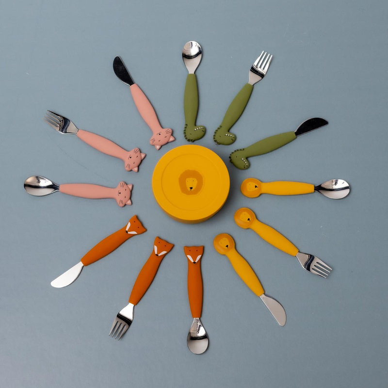 Couverts 3 pièces en silicone Mr. Lion Trixie lifestyle 2