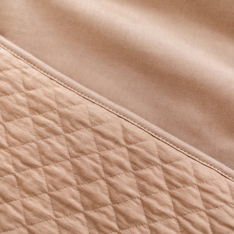 Couverture 75x100cm Pady quilted + jersey  tog 3 Beige Bemini zoom 