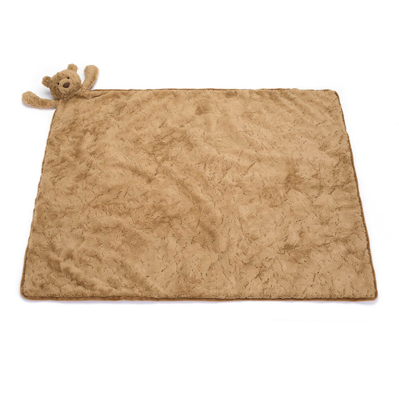 Couverture avec doudou Bartholomew Bear Jellycat plat