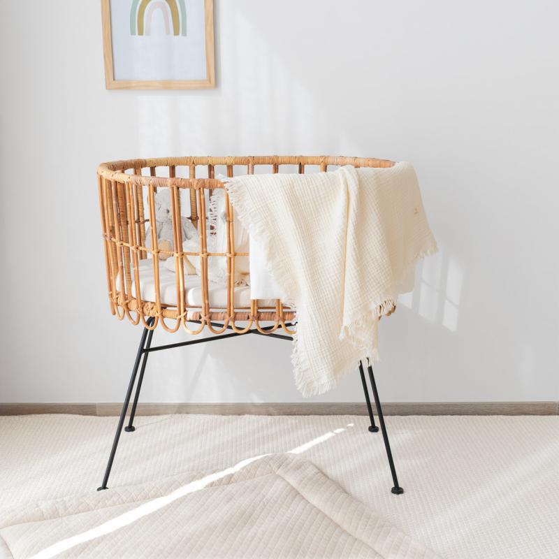 Couverture Double Swaddle Mousseline Ecru BEMINI lifestyle 2