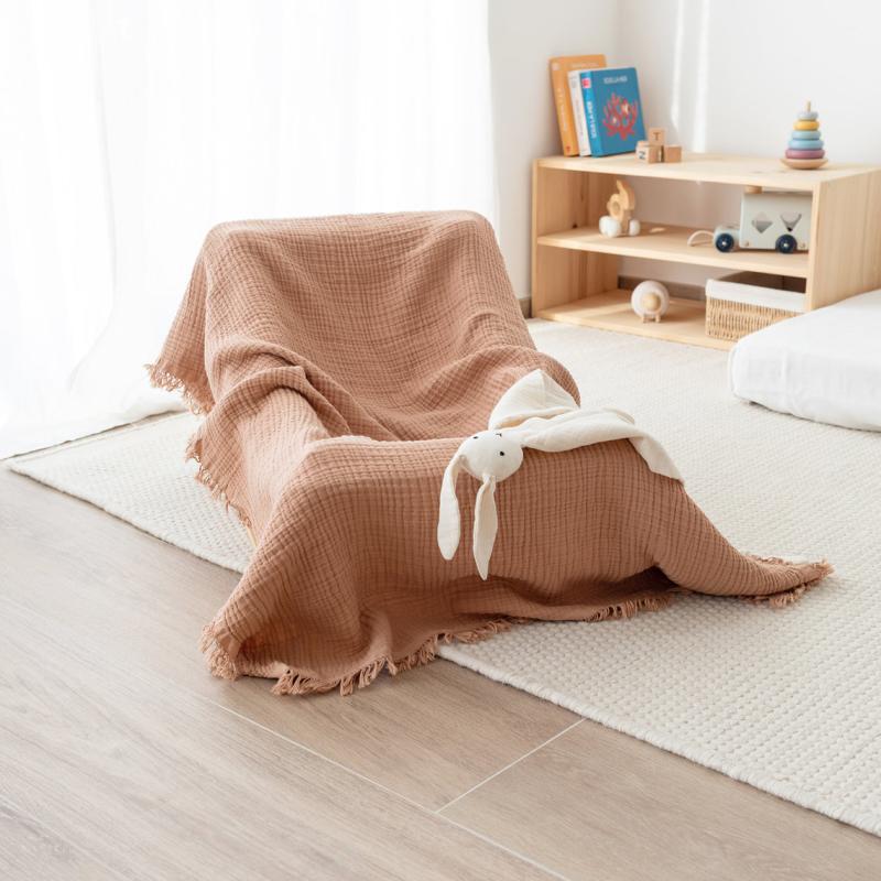 Couverture Double Swaddle Mousseline Moka BEMINI lifestyle 1