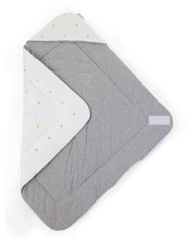 Couverture enveloppante 75 x 75 cm Jersey Gold Dots Childhome Détail