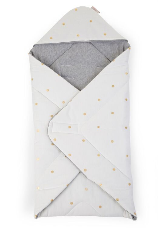 Couverture enveloppante 75 x 75 cm Jersey Gold Dots Childhome Produit