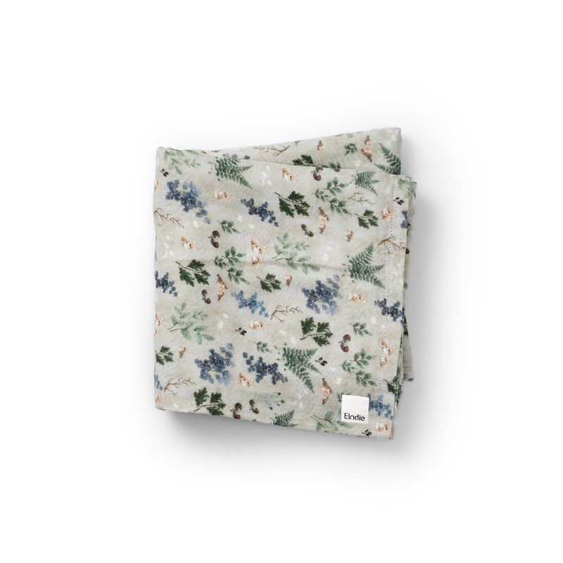 Couverture en mousseline de bambou Fairytale Forest Elodie pliée