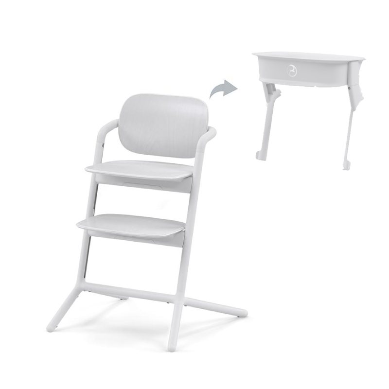 Chaise haute Lemo 2 + Kit Tour D'Apprentissage Lemo 2 Cybex all white pack