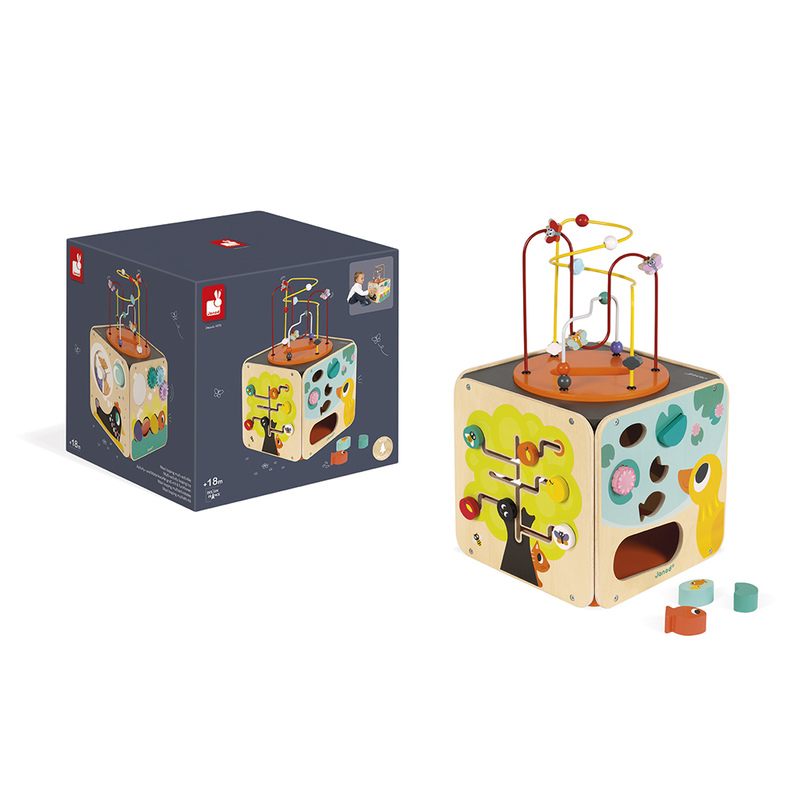 Cube géant d'activités en bois Maxi Looping Janod