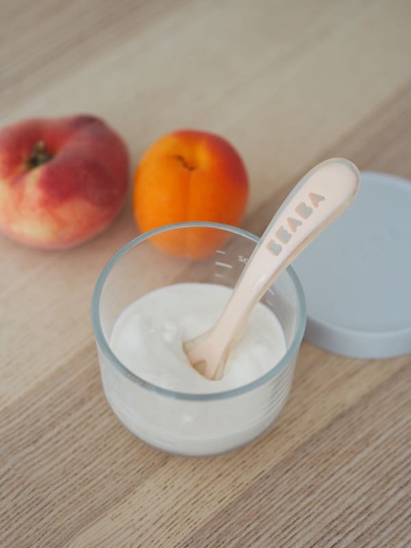 Cuillère d'apprentissage silicone 2ème âge Pink Béaba Zoom