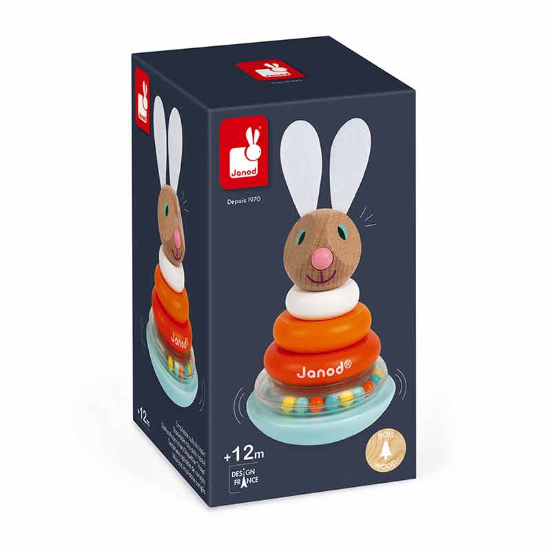 Culbuto Lapin empilable Janod Boîte