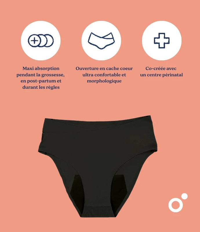 Culotte Post-Partum Flowly Black XS-S-M Babymoov infos 1