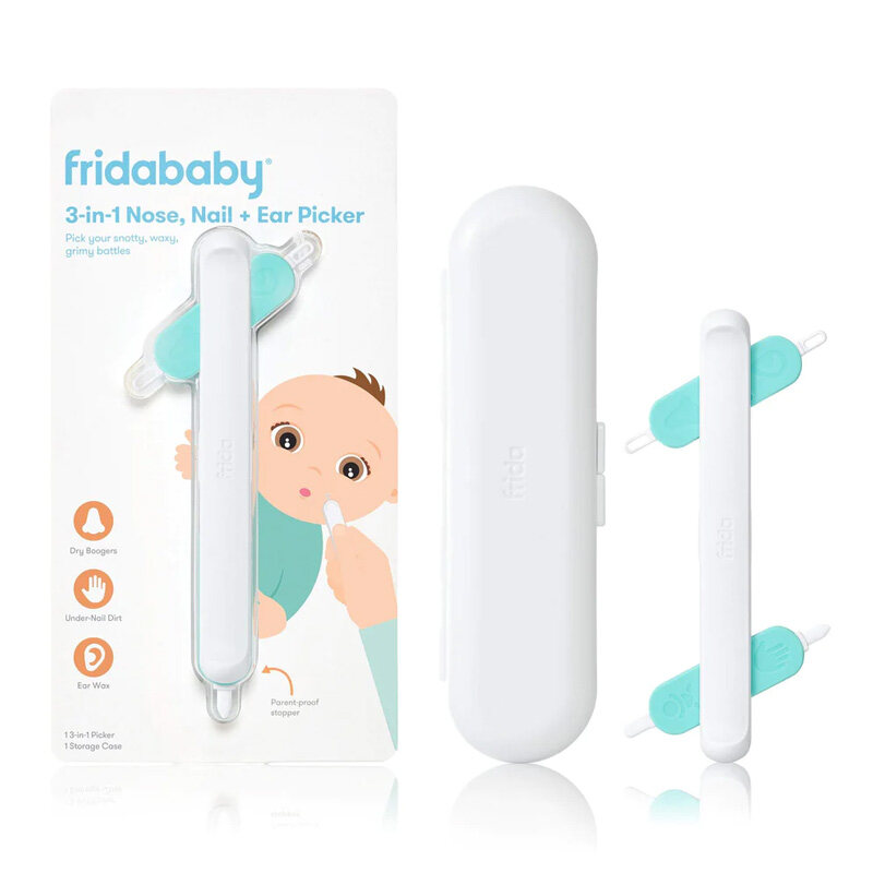 Curette bébé 3-en-1 nez, ongles et oreilles Frida produit face