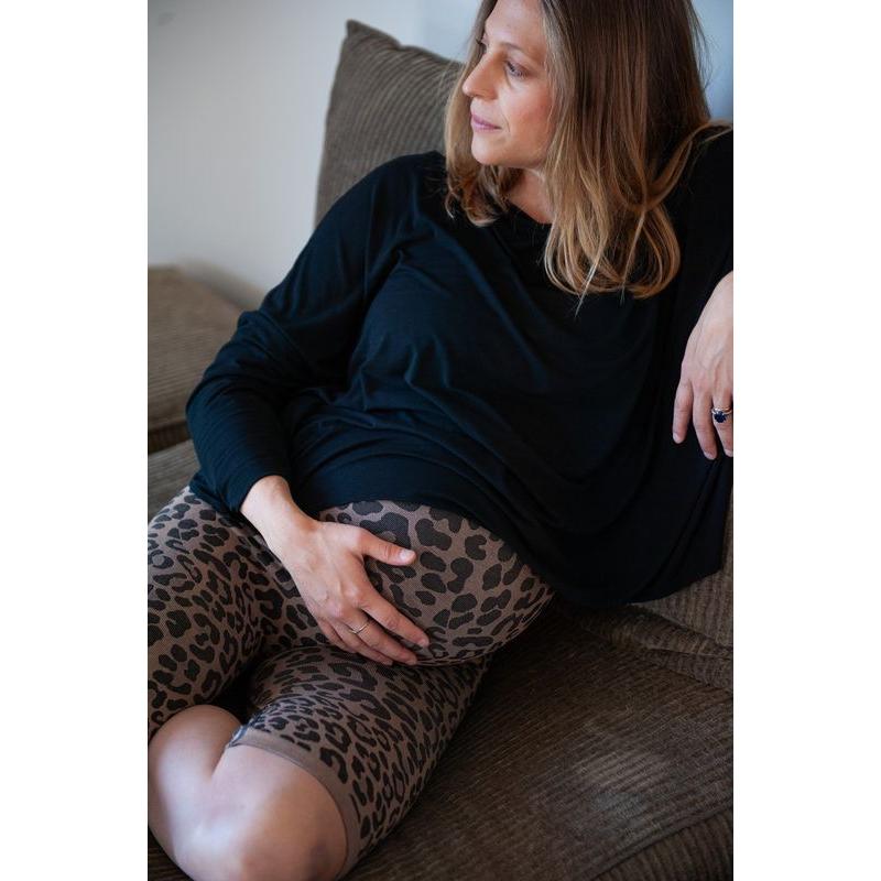 Cycliste de grossesse sans coutures Leopard L/XL MAMA HANGS lifestyle 6