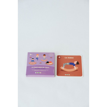 10 Cartes de Yoga + étui Observe Montessori Produit face