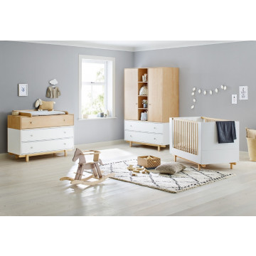 Chambre bébé Boks Lit, commode, armoire Pinolino Bambinou