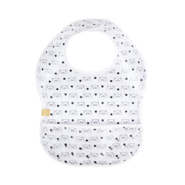 Bavoir plastifié avec poche Little Chums face Lassig-Bambinou